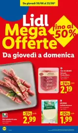 Volantino Lidl settimana 34 Pagina 2: Mini spiedini di suino €2,99, Dal Salumiere Bresaola Punta d'Anca €2,19