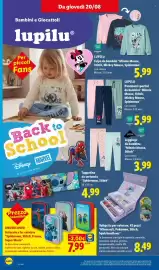 Volantino Lidl settimana 34 Pagina 28: Leggings da bambina Minnie Mouse, Stitch €3,99, LUPILU Felpa da bambini €5,99