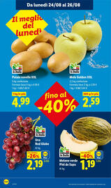Volantino Lidl settimana 34 Pagina 6: Mele Golden XXL €2,59, Patate Novelle XXL €4,99