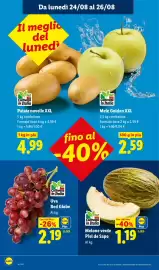 Volantino Lidl settimana 34 Pagina 6: Mele Golden XXL €2,59, Patate Novelle XXL €4,99