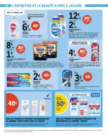 Catalogue E.Leclerc page 20: Lenor Assouplissant €4,90, Dash Lessive liquide €14,56