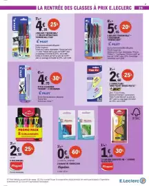 Catalogue E.Leclerc page 29: Maped CRAYONS GRAPHITES HB €1,30, Esquisse 2 rubans de correction €0,66
