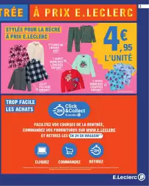 Catalogue E.Leclerc | Rentrée des classes page 3: TRÉE À PRIX E.LECLERC STYLÉS POUR LA RÉCRÉ À PRIX E.LECLERC PYJAMA ●