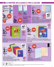Catalogue E.Leclerc page 30: KOVERBOOK CAHIER €1,55, VIQUEL TRIEUR 6 POSITIONS "RAINBOW" €2,16