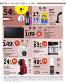 Catalogue E.Leclerc page 36: Moulinex Multicuiseur Cookeo €149,99, Moulinex Friteuse sans huile €69,99