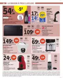 Catalogue E.Leclerc page 36: Moulinex Multicuiseur Cookeo €149,99, Moulinex Friteuse sans huile €69,99