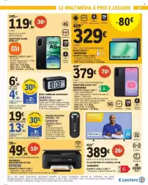 Catalogue E.Leclerc page 37: XIAOMI REDMI A5 €119,90, SAMSUNG Galaxy Tab A11+ €329,00