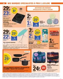 Catalogue E.Leclerc page 38: FOXTER AMPOULE LED €2,99, Elsay Réchaud induction €23,99