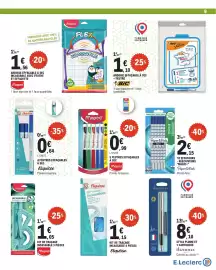 Catalogue E.Leclerc | Rentrée des classes page 9: 1,695 (1) FABRIQUÉE AVEC 100% DE MATIÈRE RECYCLÉE € € -20% 1€ 56 ARDOISE