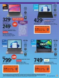 Catalogue E.Leclerc page 5: Lenovo PC PORTABLE CHROMEBOOK 14M8911 €249,00, Lenovo PC PORTABLE IDEAPAD SLIM 3 16IRH10 €799,00