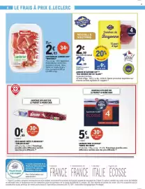 Catalogue E.Leclerc Express page 4: Montorsi - chiffonnade jambon cru €2,03, Pate brisée prête à dérouler tablier blanc €0,65