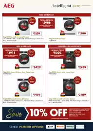 Designer Appliances catalogue Page 31: AEG 7000 Series Front Load Washer €1.519,00, AEG Heat Pump Dryer €1.799,00