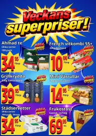 Supergrossen reklamblad vecka 34 Sida 2: French vitkombi 55+ €10,00, Ahmad te €34,95