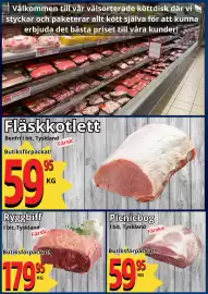 Supergrossen reklamblad vecka 34 Sida 3: Fläskkotlett €59,95, Picnicbog €59,95