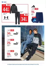 Catalogue Intersport page 18: UNDER ARMOUR COUPE-VENT Homme €44,99, Adidas SHORT Homme €19,99