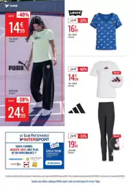 Catalogue Intersport page 22: Levi's TEE-SHIRT Femme €16,99, Adidas LEGGING Femme €19,99