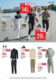 Catalogue Intersport page 3: Adidas Survêtement à capuche Enfant €39,99, Nike Pantalon Enfant €24,99