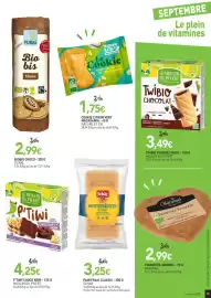 Catalogue naturéO page 13: Le moulin du pivert twibio fourré choco €3,49, Pural biobis choco - 320 g €2,99