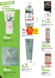 Catalogue naturéO page 20: Cattier soin de jour redensifiant €26,75, Beliflor no05 châtain clair - 135 ml €11,49