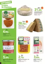 Catalogue naturéO page 4: Les petites laiteries saint nectaire fermier €31,49, Bioporc chair à saucisse €2,75