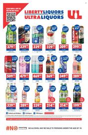 Ultra Liquors catalogue Page 4: Klipdrift & Cola or Extreme Bottles €369,99, Belgravia Gin & Dry Lemon €469,99