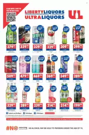 Ultra Liquors catalogue Page 4: Klipdrift & Cola or Extreme Bottles €369,99, Belgravia Gin & Dry Lemon €469,99