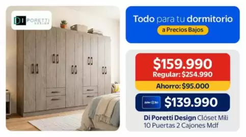 Catálogo Lider Página 4: Pretestin deseng closet multi 10 puertas 2 cajones mdf €139.990,00