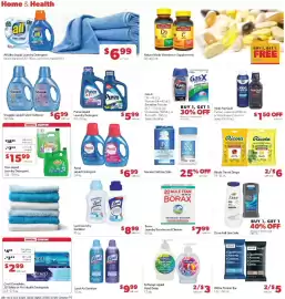 Family Fare weekly ad week 34 Page 12: Lysol laundry sanitizer €8,99, Purex liquid laundry detergent €5,99