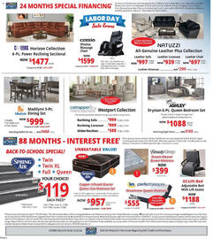 ABC Warehouse weekly ad week 34 Page 4: Cheers horizon collection 6-pc. power reclining sectional €1.477,00