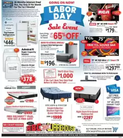 ABC Warehouse weekly ad week 34 Page 1: Avanti compact mini refrigerator with glass shelves €196,00