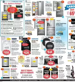 ABC Warehouse weekly ad week 34 Page 2: Sharp 24" Built-In Dishwasher €577,00, Shark Navigator Lift-Away Vacuum €99,00