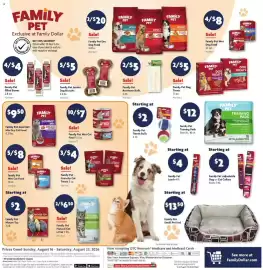 Family Dollar weekly ad week 34 Page 12: Family Pet Gourmet Mix Dry Cat Food €9,50