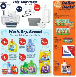 Family Dollar weekly ad week 34 Page 7: Value bath tissue €1,60, Chicken of the Sea chunk light tuna €1,25