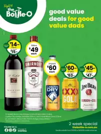 The Bottle O catalogue Page 1: Carlton Dry Range Stubbies €60,00, XXXX Gold Block Cans €60,00
