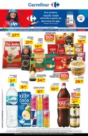 Folheto Carrefour Página 1: Tio paco - palmito pupunha €14,99, Crystal - agua mineral €2,49