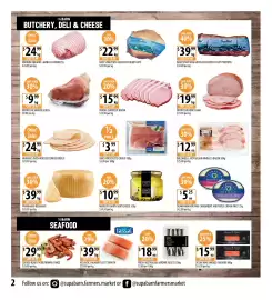Supabarn catalogue week 34 Page 2: Cooked Black Tiger Prawns Large €29,99, Fresh Sardine Fillets €18,99