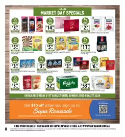 Supabarn catalogue week 34 Page 8: Up&Go Protein Energize Liquid Breakfast €3,80, Twinings Tea Bags €6,75