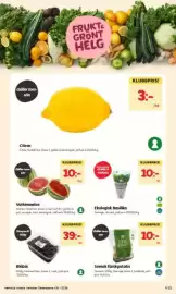Hemköp reklamblad vecka 34 Sida 9: Gäller tors- son FRUKT& GRÖNT HELG Citron Chile, Sydafrika, klasx 1, giller wj ekologisk