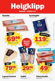 Pekås reklamblad vecka 34 Sida 8: Lagrad Prästost, Medlemspris, Fläskfilé, Medlemspris