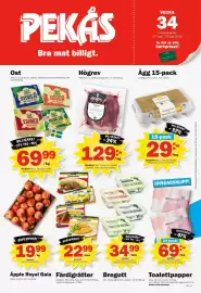 Pekås reklamblad vecka 34 Sida 1: Bregott, Medlemspris, Högrev, Medlemspris