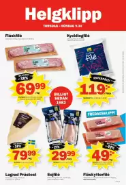 Pekås reklamblad vecka 34 Sida 8: Lagrad Prästost, Medlemspris, Fläskfilé, Medlemspris