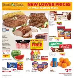Family Fresh Market weekly ad week 34 Page 1: Sargento shredded cheese €1,00, Jack's Pizza €9,00