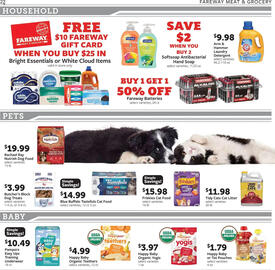 Fareway weekly ad week 34 Page 22: Happy Baby Organic Teethers €4,99, Happy Baby Organic Yogis €3,97