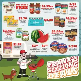 Fareway weekly ad week 34 Page 11: Amylu Chicken Sausage €6,99, Prego pasta sauce €1,99