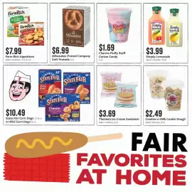 Fareway weekly ad week 34 Page 16: Milwaukee Pretzel Company Soft Pretzels €6,99, Thelma's Ice Cream Sandwich €3,69