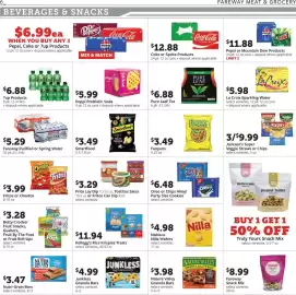 Fareway weekly ad week 34 Page 6: Jackson's Super Veggie Straws or Chips €9,99, Oreo or Chips Ahoy! Party Size Cookies €6,48