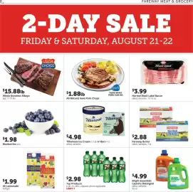 Fareway weekly ad week 34 Page 8: Bright Essentials Laundry Detergent €4,99, 7up Products €2,98
