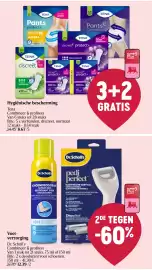 Delhaize folder week 34 Pagina 43: Hygiënische bescherming Tena €8,67, Voetverzorging Dr. Scholl's €12,39