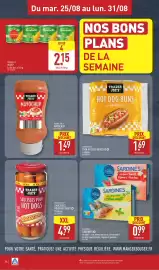 Catalogue ALDI semaine 35 page 16: Trader joe's - saucisses pour hot dogs €4,99, Bonduelle - mais €2,15