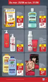 Catalogue ALDI semaine 35 page 21: Evoluderm - gel douche ou lait corps €2,49, Listerine - bain de bouche €10,58